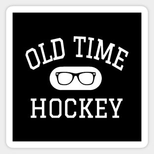 Old time hockey white Sticker